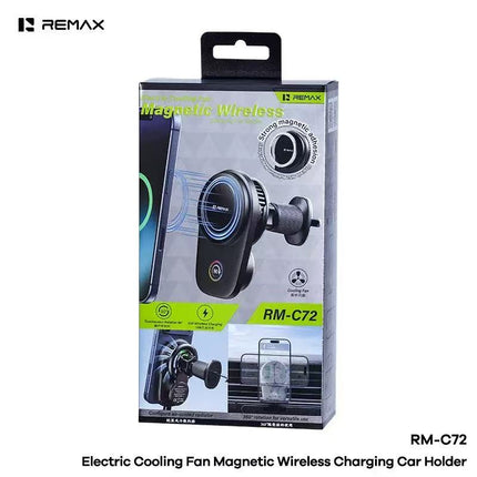 REMAX Electric Cooling Fan Magnetic Wireless Charging & Car Holder
