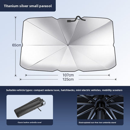 Car Windshield Sun Shade - UV Protection & Heat Blocking Sunshield for Summer