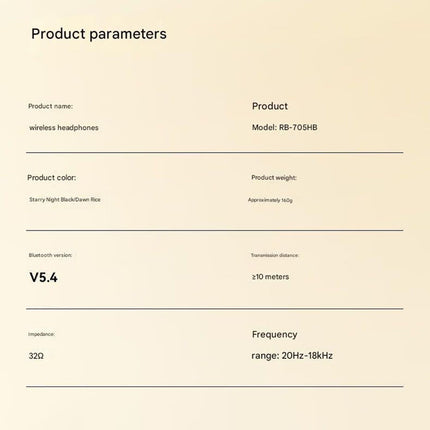 REMAX Wireless Headphones RB-705HB Beige