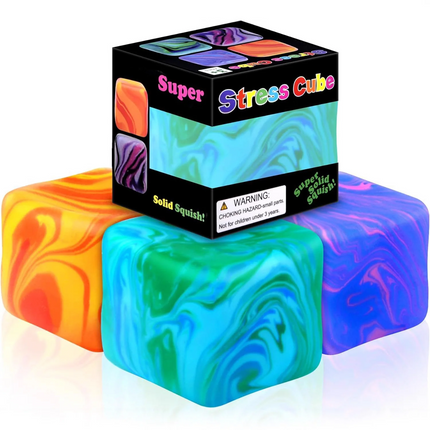 Needoh-Style Squishy Stress Ball, Flow Pattern Slow-Rise Aurora Malt Candy Fidget Toy for Anxiety Relief, Focus and Sensory Play