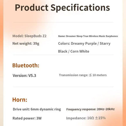 REMAX Dreamer Series True Wireless Music Earbuds SleepBuds Z2 Touch Control Noise Reduction