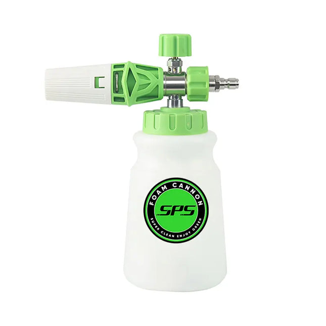 Professional Foam Cannon with Wide Mouth Nozzle - Anti-Rust Electroplated Aluminum, Quick Connect, Fan Spray Pattern