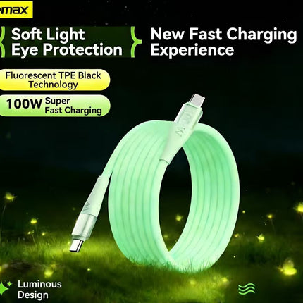 REMAX Fluoro Series Fast Charging USB-C to USB-C 100W Data Cable 1.2M