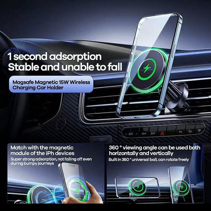 REMAX MagSafe Magnetic 15W Wireless Charging Car Mount