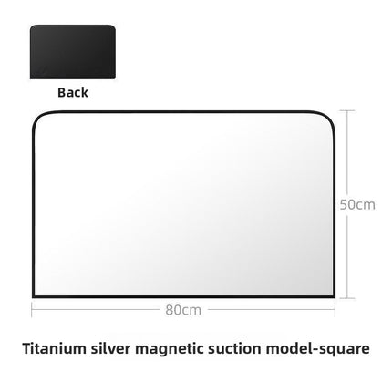 Magnetic Car Sunshade | Silver Coated Fabric UV Block Privacy Shield Universal Fit for Windows