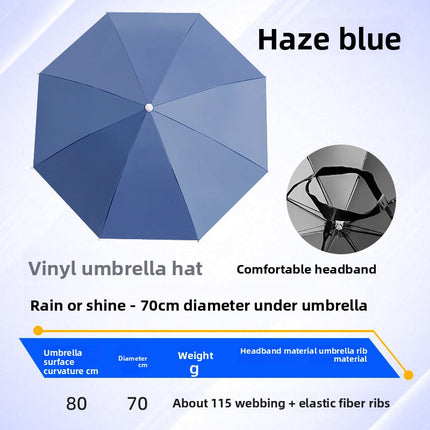 Hands-Free Umbrella Hat with UPF 40+ Protection – Lightweight Alloy Frame, Custom Logo Available for Outdoor Fishing & Hiking
