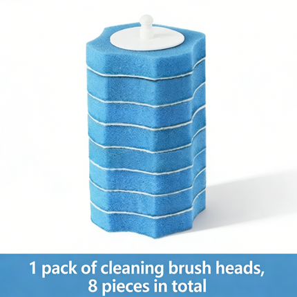 Disposable Toilet Brush Set, Household Strong Stain Scrubber, Easy Clip-On Long-Handled Toilet Brush Kit