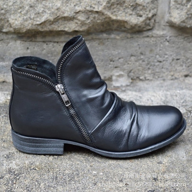 Women’s Round Toe Ankle High Western Boots