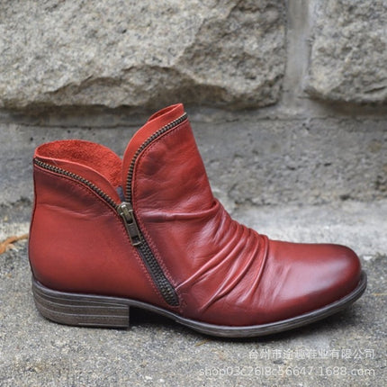 Women’s Round Toe Ankle High Western Boots