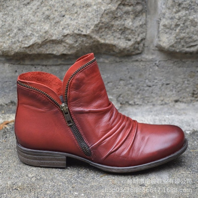 Women’s Round Toe Ankle High Western Boots