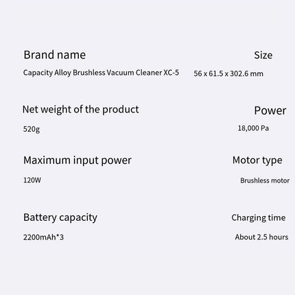 Multi-Functional Brushless Strong Suction HEAP Car Vacuum Cleaner