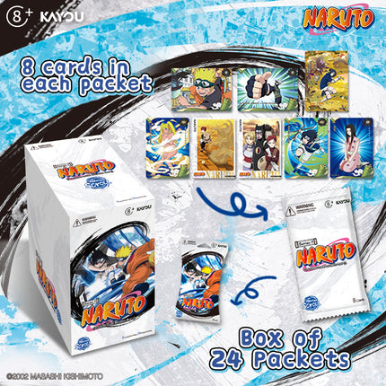 KAYOU Naruto-Smriti Heaven Scroll Collectible Trading Card Box (24 Packs), Series 1