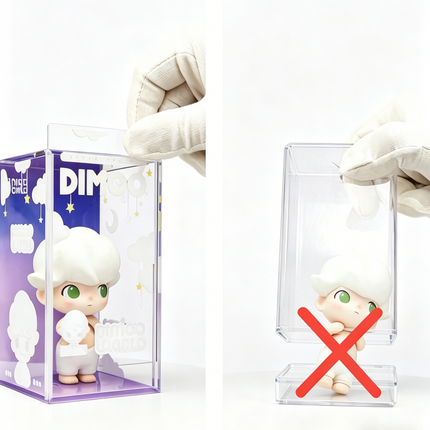 Hirono Little Mischief Themed Acrylic Display Case (POP MART Compatible), 7.5*7.5*12.5cm