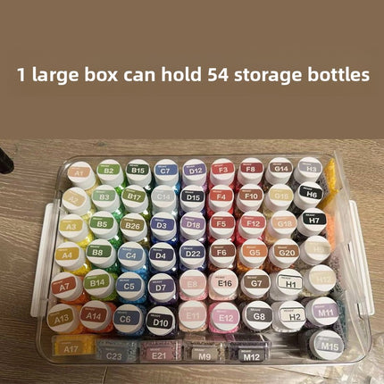 10g Bead Storage Box with Folding Funnel | Snap Lock PP Organizer for Fuse Beads Diamond Painting