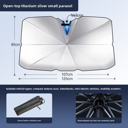 Car Windshield Sun Shade - UV Protection & Heat Blocking Sunshield for Summer