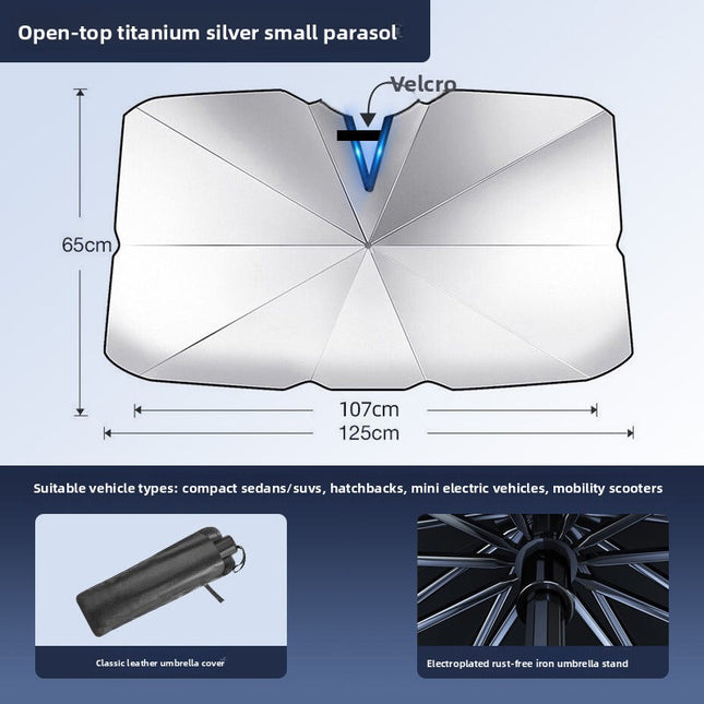 Car Windshield Sun Shade - UV Protection & Heat Blocking Sunshield for Summer