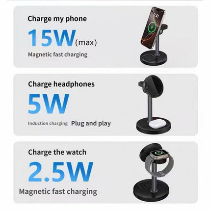 REMAX 3-in-1 Rotatable Wireless Phone Charger 20.5W