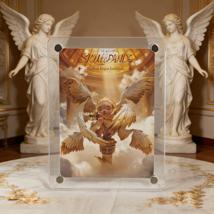 Handmade SKULLPANDA Seraphim Statue | Six-Winged Guardian Custom Figure | POP MART Exclusive