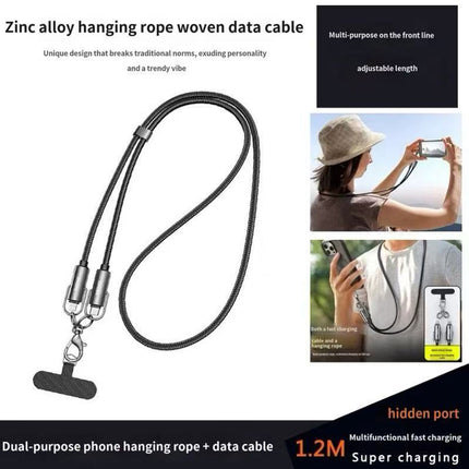 REMAX Zinc Alloy Hanging Rope Braided Data Cable 1.2M C19(C-L)  30W