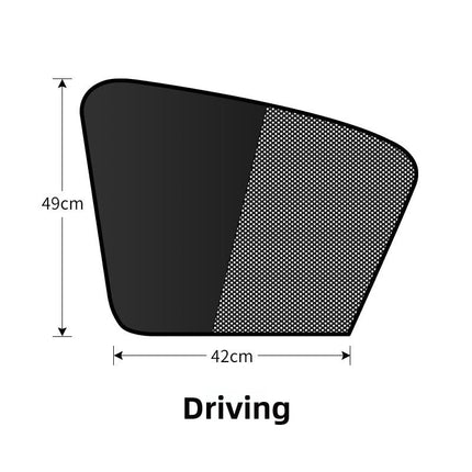 Magnetic Car Sunshade Curtains - Dual Layer Side Window Shades for UV Protection & Heat Blocking