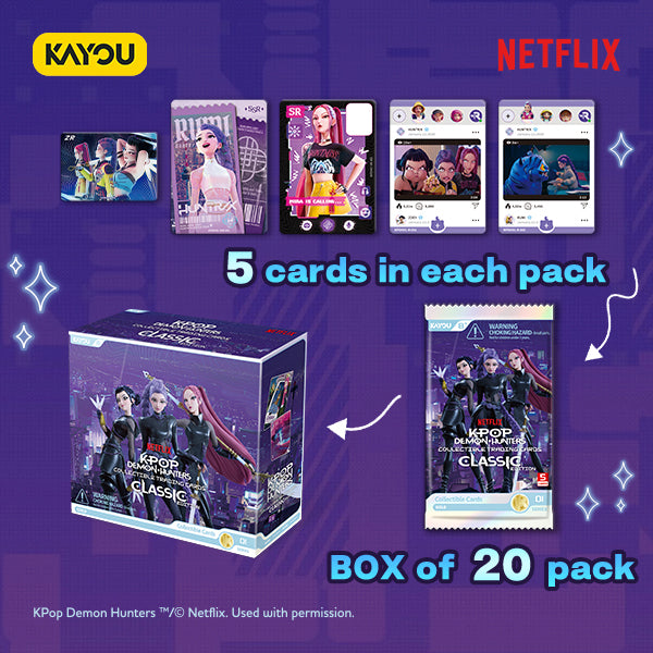 KAYOU KPop Demon Hunters World Tour Classic Edition 001-NA-Series 1-D Trading Card Box [20 Packs]