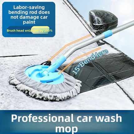 Adjustable Telescoping Car Wash Brush with Angled Handle for Effortless Cleaning