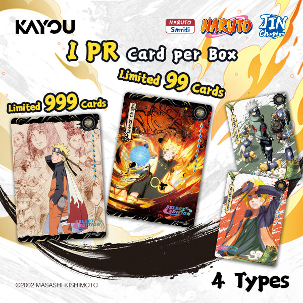 KAYOU Naruto Smriti Collectible Card, Chapter Jin English Series 2, Display Box, 12 Blister Packs with Promo Card