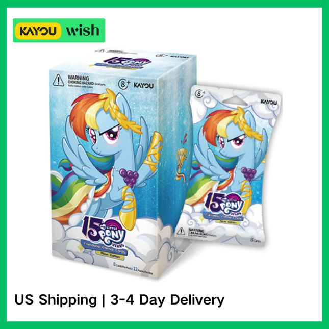 KAYOU My Little Pony Friendship Eternal Cards, Moon Edition Series 2, English, 12 Blister Packs Display with Promo Card, Anniversary Celebration Theme