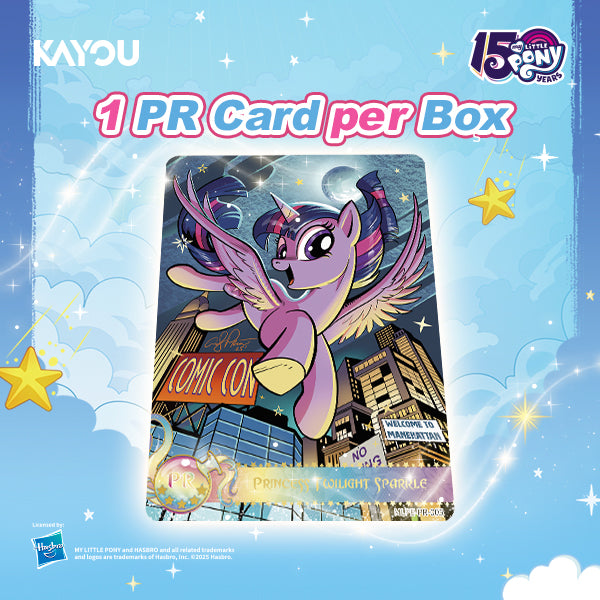 KAYOU My Little Pony Friendship Eternal Cards, Moon Edition Series 2, English, 12 Blister Packs Display with Promo Card, Anniversary Celebration Theme
