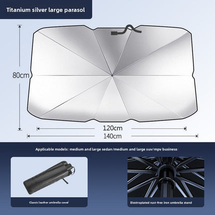 Car Windshield Sun Shade - UV Protection & Heat Blocking Sunshield for Summer
