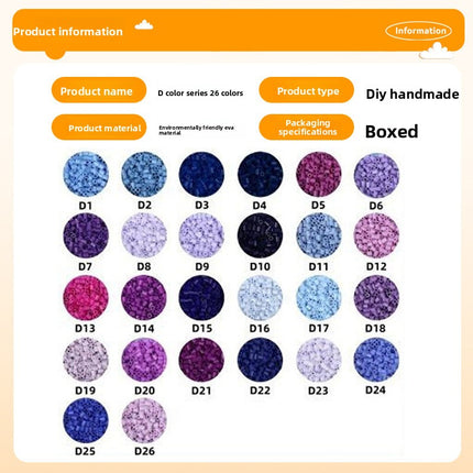 1000 Piece Mini Fuse Beads Set D/Pink series 2.6mm |Same Color & Style as MARD, PE EVA Flat Puzzle Board DIY Craft Toy for Beginners