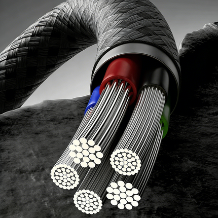REMAX Zinc alloy Hanging Rope Braided  data cable 0.2M C5(C-L)  30W