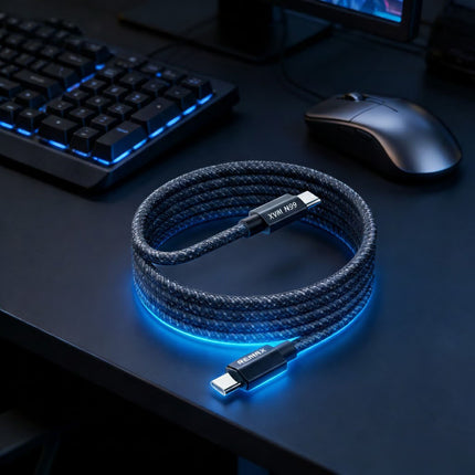 REMAX Phantom  aluminum alloy light fast charging braided data cable 1.2M CB01