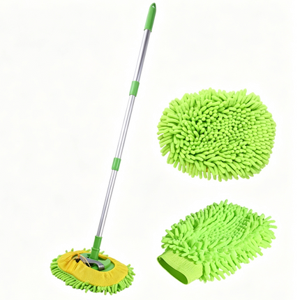 3-Section Telescopic Car Wash Brush with Aluminum Alloy Handle for Effortless Cleaning