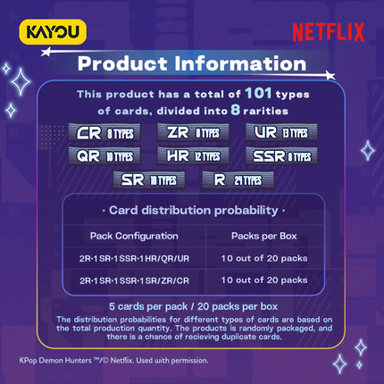 KAYOU KPop Demon Hunters Classic 001 – Wholesale Trading Cards | Official Store