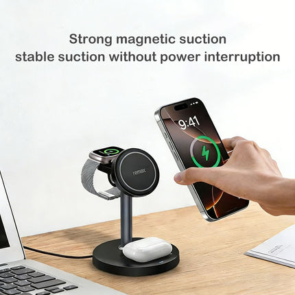 REMAX 3-in-1 Rotatable Wireless Phone Charger 20.5W