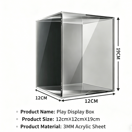 POP MART Hirono Reshape Themed Acrylic Display Case, Dustproof, 7.5*7.5*12.5cm