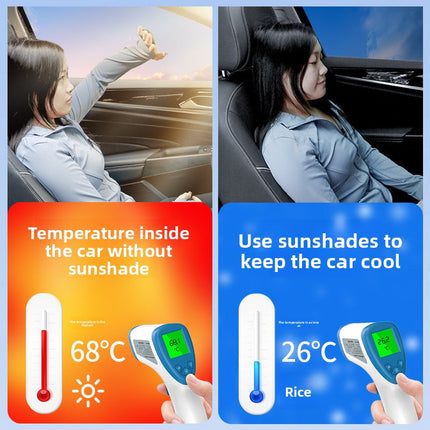 Car Windshield Sun Shade - Universal Fit Sunscreen Protector for Heat & UV Ray Protection