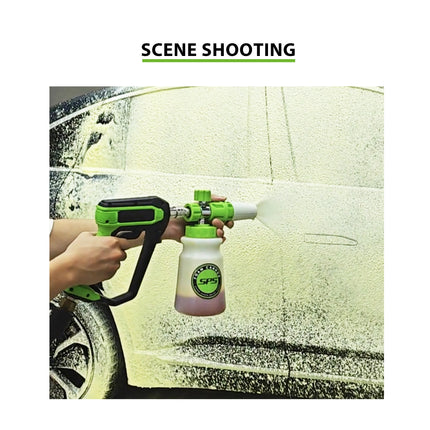 Professional Foam Cannon with Wide Mouth Nozzle - Anti-Rust Electroplated Aluminum, Quick Connect, Fan Spray Pattern