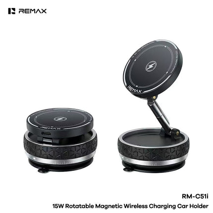 Remax 15W Rotatable Magnetic Wireless Charging Car Holder RM-C51i