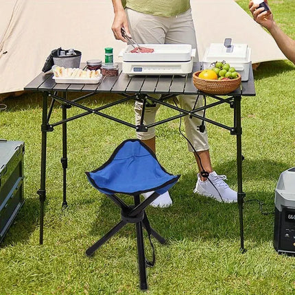 Compact Folding Tripod Stool - Portable Oxford Fabric Camping Chair for Fishing, Beach & Outdoor Use