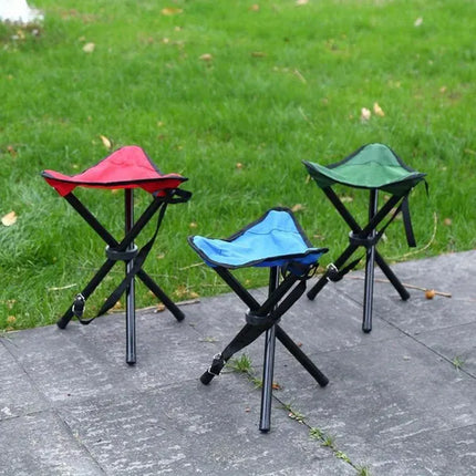 Compact Folding Tripod Stool - Portable Oxford Fabric Camping Chair for Fishing, Beach & Outdoor Use