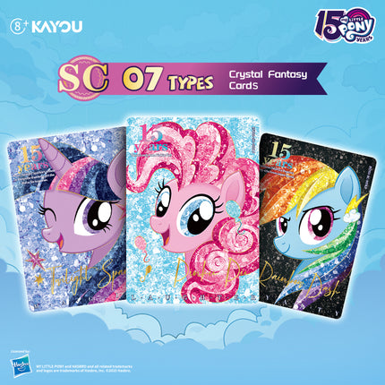 KAYOU My Little Pony Friendship Eternal Cards, Moon Edition Series 2, English, 12 Blister Packs Display with Promo Card, Anniversary Celebration Theme