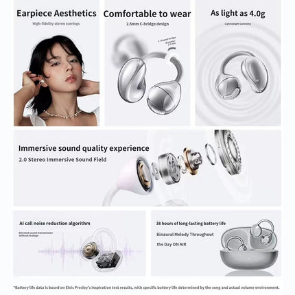 REMAX OWS Ear Clip True Wireless Music Call Earphones OWS-19 | 5H Playtime | Noise Reduction
