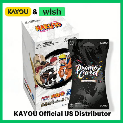KAYOU Naruto Smriti Collectible Card, Chapter Jin English Series 2, Display Box, 12 Blister Packs with Promo Card
