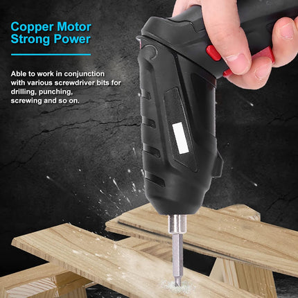 3.6V Electric Screwdriver Rechargeable Cordless Electric Drill Power Tool Set 1800mAh Lithium Battery Mini Household Screwdriver