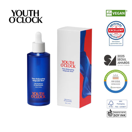 [YOUTH O'CLOCK] Time Rebooting Ampoule Shot (3.4 fl. oz. 100ml) Niacinamide 5%+Panthenol 10%
