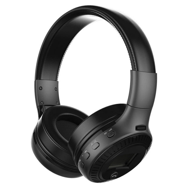 Bluetooth Wireless Headphones with Built-In MP3 Player, Foldable Over-Ear Headset for PC
