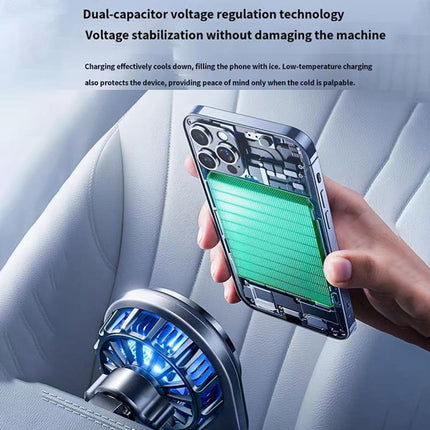 REMAX Electric Cooling Fan Magnetic Wireless Charging & Car Holder
