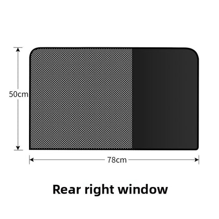 Magnetic Car Sunshade Curtains - Dual Layer Side Window Shades for UV Protection & Heat Blocking